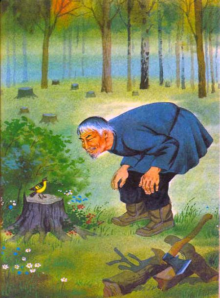 Птчка-невеличка (кетская сказка) Птчка-невеличка и старик