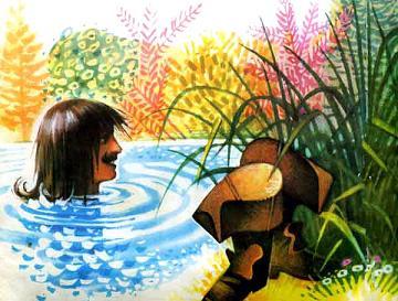 король Матео снял одежду и прыгнул в воду