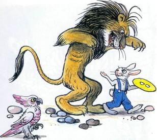 заяц и злой лев