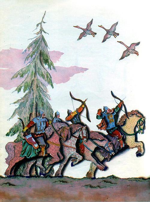 Сказка о мертвой царевне и семи богатырях (сказка-стих А.С. Пушкина) охота на уток