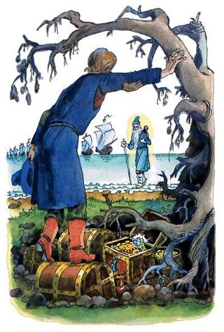клад золото в ларце