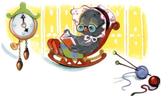сова в кресле качалке