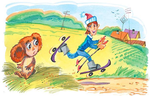 Чебурашка и лыжник